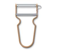 Victorinox REX Vegetable Peeler, Potato Peeler with Pendulum Blade | Lightweight ergonomic aluminium peeler for fruit and vegetables. Compact 110 mm design. Cinnamon. Swiss Made