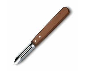 Victorinox Rosewood Handled Peeler Slicer - Double Sided Stainless Steel Blade