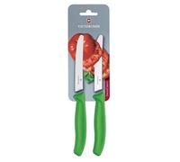 Victorinox Serrated Tomato/Utility Knives 11cm Green (2 pack)