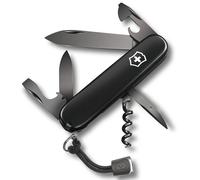Victorinox, Spartan Onyx Black, Swiss Army Pocket Knife, Medium, Multi Tool, Camping, 13 Functions, Blade, Corkscrew, Can opener