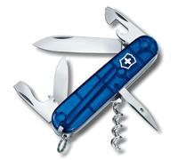 Victorinox Spartan Swiss Army Knife - 12 Function Multitool, Blue | Medium pocket knife for camping and EDC with large blade, corkscrew, bottle opener and wire stripper. Swiss Made