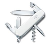 Victorinox Spartan Swiss Army Knife, Camping Pocket Knives, Medium, Multi Tool, 12 Functions, Blade, Bottle Opener, White