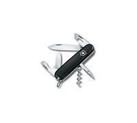Victorinox Spartan Swiss Army Knife, Camping Pocket Knives, Medium, Multi Tool, 12 Functions, Blade, Bottle Opener, Black