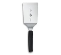 Victorinox Stainless Steel Grill Spatula 12 cm, Square Edge, Heat Resistant up to 240 °C, Ergonomic Handle, Black