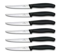 Victorinox Steak knife-Set Swiss Classic 6 pieces in black, Stainless Steel, 22 x 2 x 1.2 cm