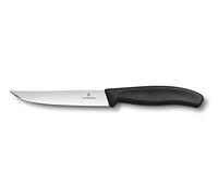 Victorinox Steak Knife Swiss Classic Wavy Edge 12cm in Black, Stainless Steel, 30 x 5 x 5 cm