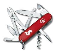 Victorinox Swiss Army Knife Angler Multi Tool 19 Functions Hook Disgorger | Pocket Knife for Fishing with Fish Scaler, Ruler, Pliers and Wire Cutters. 91 mm, Durable Red Scales. Swiss Made