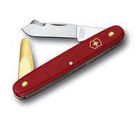 Victorinox Swiss Army Knife Budding Knife Combi 2, Multi Tool, Garden, Red | Pocket knife with pointed tip blade and separate brass bark lifter for nursery gardening and grafting. Swiss Made