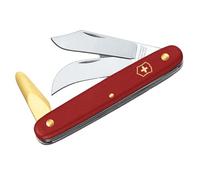 Victorinox Swiss Army Knife Budding & Pruning Knife 3, Garden Multitool | Pocket knife for gardeners with 3 functions including curved blade, pointed tip blade, and brass bark lifter. Swiss Made