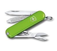 Victorinox Swiss Army Knife Classic SD, Pocket Knife, 7 Functions, Green | Mini tool for everyday carry with small blade, scissors, nail file and screwdriver. 58 mm, Smashed Avocado, Swiss Made
