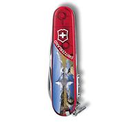 Victorinox Swiss Army Knife Climber - Medium Multitool, 14 Functions, Red | Pocket knife with scissors and multipurpose hook for climbing, hiking, and EDC. 91 mm, ABS scales. Swiss Made.