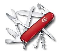 Victorinox Swiss Army Knife Huntsman 15 Functions Red Transparent | Medium pocket knife with wood saw, scissors and multipurpose hook. Ideal for camping and outdoor activities. Swiss Made