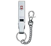 Victorinox Swiss Army Knife Multiclip Belt Hanger, Snap Hook, Silver Steel | Durable belt pendant with snap hook for secure pocket knife carry, 80 mm length, ideal for EDC and hiking, Silver