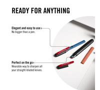 Victorinox Swiss Army Knife Sharpener, Dual Knife Sharpener Professional, Swiss Made, Portable, Black/Red