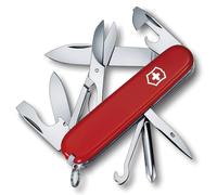 Victorinox Swiss Army Knife Super Tinker Pocket Knife, 14 Functions, Red | Medium Multitool with Scissors and Phillips Screwdriver for DIY, Camping and EDC. 91 mm, Made in Switzerland