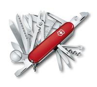 Victorinox Swiss Army Knife Swiss Champ - 33 Functions - Red Pocket Knife | Medium Multitool with Blade, Scissors, Pliers and Wood Saw for Camping, Hiking and Everyday Carry. Made in Switzerland