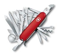 Victorinox Swiss Champ Swiss Army Knife, Medium, Multi Tool, 33 Functions, Blade, Scissors, Red