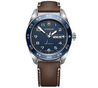 Victorinox Swiss Army Quartz Blue Dial Brown Leather Strap Watch 42mm - 242040