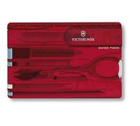 Victorinox Swiss Card Classic Multitool, 10 Functions, Scissors, Red