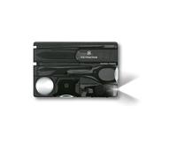 Victorinox Swiss Card Lite, Swiss Made Pocket Tool, 13 Functions, LED, Magnifier, Black Transparent, One Size, (0.7333.T3)