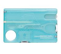 Victorinox Swiss Card Nail Care, Swiss Made Pocket Tool, Credit Card Size, 13 Functions, File, Scissors, Ice Blue Transparent