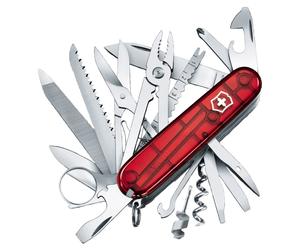 Victorinox Swiss Champ Pocket Knife - Transparent Red