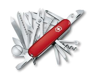 Victorinox, Swiss Champ, Swiss Army Pocket Knife, Medium, Multi Tool, Camping, 33 Functions, Blade, Corkscrew, Mini screwdriver 1.5 mm