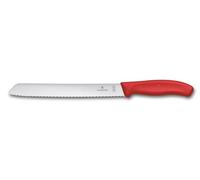 Victorinox Swiss Classic Bread Knife, 21 cm Serrated Blade, Red