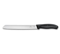 Victorinox Swiss Classic Bread Knife - 21 cm Serrated Edge - Black | Professional stainless steel blade for heavy crusts, ergonomic handle, and lightweight design. Made in Switzerland