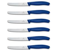 Victorinox Tomato/Table knife Set Swiss Classic 6 pieces in blue, Stainless Steel, 30 x 5 x 5 cm