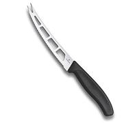 Victorinox Swiss Classic Butter and Cream Cheese Knife, 13 cm, Wavy Edge | Perforated 13 cm Stainless Steel Blade with Forked Tip and Ergonomic Handle for Smooth Slicing, Black, Swiss Made
