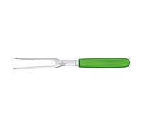 Victorinox Swiss Classic Carving Fork, 15 cm Stainless Steel, Green | Professional meat fork with sharp prongs for carving and serving, ergonomic handle, sterilizable, Swiss Made
