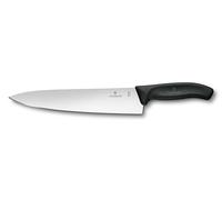 Victorinox Swiss Classic Carving Knife, 25 cm Stainless Steel Blade, Black | Extra sharp straight edge for uniform cuts. Ergonomic, sterilizable handle for professional kitchen use. Swiss Made.