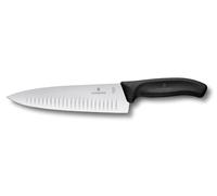 Victorinox Swiss Classic Carving Knife, Extra Sharp Blade, Fluted Edge, 20 cm, Stainless Steel, Black