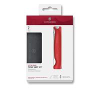 Victorinox Swiss Classic Foldable Picnic Knife and Cutting Board, for Fruit, Vegetables, Bread Rolls, Serrated Edge, Extra Sharp, Black