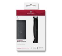 Victorinox Swiss Classic Foldable Picnic Knife and Cutting Board, for Fruit, Vegetables, Bread Rolls, Serrated Edge, Extra Sharp, Black