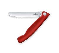 Victorinox Plain Edge Rounded Tip Kitchen Knife - Red