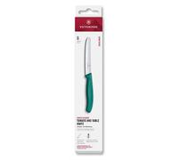Victorinox Swiss Classic Green 11cm Serrated 6 Piece Tomato & Table Knife Box Set
