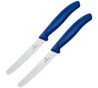Victorinox Swiss Classic Kitchen Knife Blue - serrated with rounded tip 2 pcs.