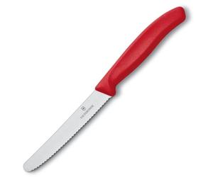 Victorinox Swiss Classic Kitchen Knife Red - serrated with rounded tip