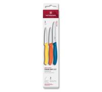 Victorinox Swiss Classic, Kitchen Knife Set, 3-Piece, Vegetable, Tomato and Breakfast Knife, Robust Plastic Handle, Stainless Steel, Coloured