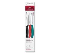 Victorinox Swiss Classic paring Knife, Tomato Knife and Breakfast Knife Set, 3-Piece, Extra Sharp, Coloured