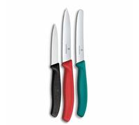 Victorinox Swiss Classic paring Knife, Tomato Knife and Breakfast Knife Set, 3-Piece, Extra Sharp, Coloured