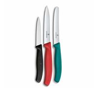 Victorinox Swiss Classic paring Knife, Tomato Knife and Breakfast Knife Set, 3-Piece, Extra Sharp, Coloured