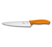 Victorinox Swiss Classic, Professional Carving Knife, Extra Sharp Blade, Straight Grind, 19 cm, Plastic Handle, Stainless Steel, Orange
