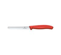Victorinox Swiss Classic serrated sausage/tomato knife 11 cm Red