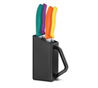 Victorinox Swiss Classic Steak and Pizza Knife Block, 4-piece Set, Black