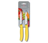 Victorinox, Swiss Classic, Professional, Paring knife set, Extra Sharp, Stainless Steel, Dishwasher Safe, Yellow (Pack of 2)
