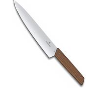 Victorinox Swiss Modern Carving Knife, 20 cm Stainless Steel Blade, Walnut | Precision 20 cm straight edge blade for meat and poultry. Robust walnut wood handle and ergonomic design. Swiss Made.