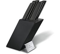 Victorinox Swiss Modern Knife Block, Black Beech Wood, 6 Pieces